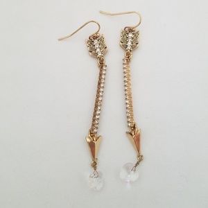Betsey Johnson Arrow drop earrings